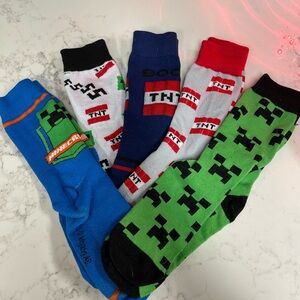 Minecraft Themed Men's Socks - Multicolor